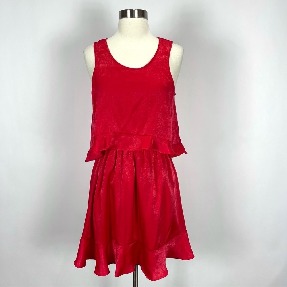 Jack by BB Dakota Not Today Satin mini dress red